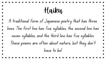 Preview of Fun Haiku Prompt