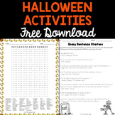 FREE Halloween Activities for Middle School