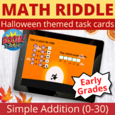 Fun Halloween Math Riddles Addition (Math Addition Facts 0-30)