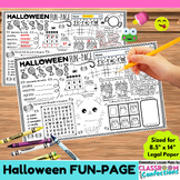 Fun Halloween Placemat Activity Early Finisher Morning Wor