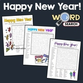 Fun Happy New Year Word Search Activity Bundle Puzzle Work