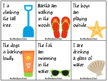 Fun In the Sun Auxiliary Verb Fix by Lindsey Karol | TPT