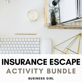 Preview of Fun Insurance Escape Room Activity Bundle (Digital + Print Versions)