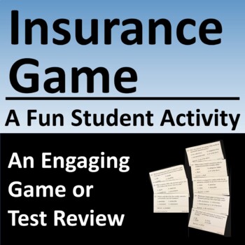 Preview of Fun Insurance Game Activity or Test Review