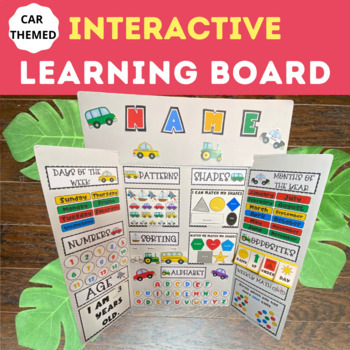 Preview of Fun Interactive Transportation Themed Learning Board Cut Outs