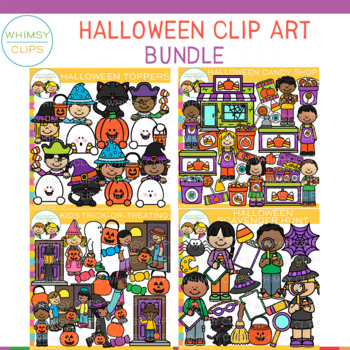 Preview of Fun Kids Halloween Clip Art Bundle