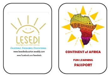 Preview of Fun Learning Passport: Continent of Africa