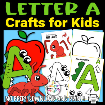 Fun Letter A Craft Bundle by Simple Mom Project | TpT
