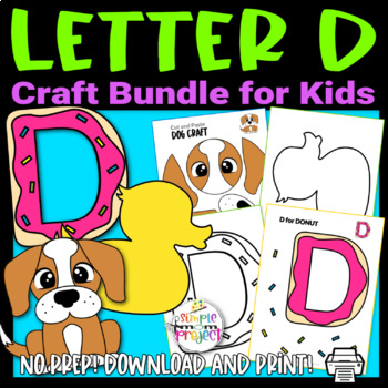 Fun Letter D Craft Bundle by Simple Mom Project | TPT