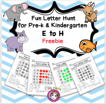 Preview of Free Letter Hunt E,F,G,H