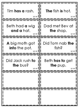 Fun Level 1 Unit 3 Words & Sentences Flaschards | TPT