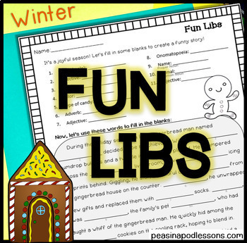 Preview of Fun Libs Similar to Mad Libs Kids ™ ⭐ Madlibs Parts of Speech Second Grade +