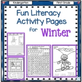 Fun Literacy Activity Pages for Winter