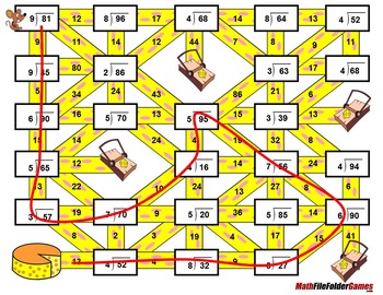 Fun Long Division Worksheets / Mazes by MathFileFolderGames | TpT