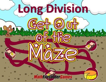 Preview of Fun Long Division Worksheets / Mazes