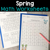 Back from Spring Break Activities | 3rd Grade Math Worksheets