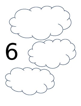 Preview of Fun Math Clouds Rain Addition, Subtraction, division, multiplication, fractions