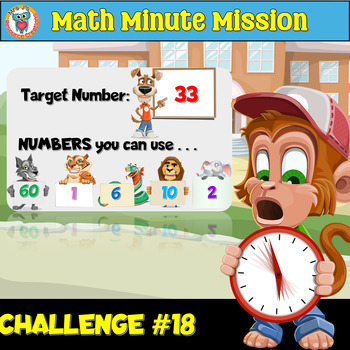 Preview of Fun Math Minute Mission Challenge #18 Task - Open Ended - FREE