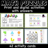 Fun Math Puzzles - operations, logic, numbers , number talks
