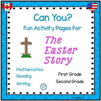 Preview of Fun Math and Literacy Activity Pages for the Easter Story