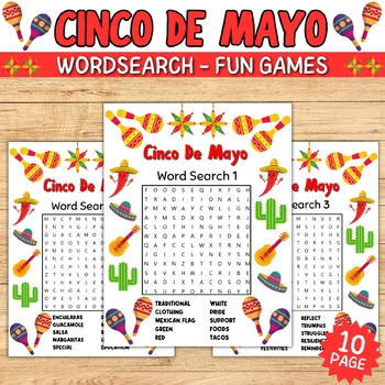Fun May activities: Cinco de Mayo printable Word Search! by EduZone
