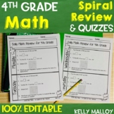 Fun Morning Work 4th Grade Daily Math Spiral Review Septem