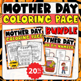 Fun Mother's Day Coloring sheets - Color by Number, Craft&