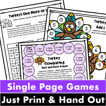 Thanksgiving Activities for First Grade (Thanksgiving Games)