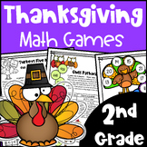 Fun NO PREP Thanksgiving Math Games - 2nd Grade Activities