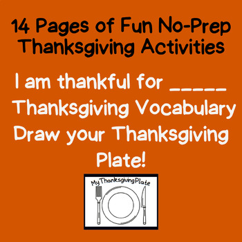 Fun No Prep Thanksgiving Activities for First, 2nd, 3rd | I'm Thankful for