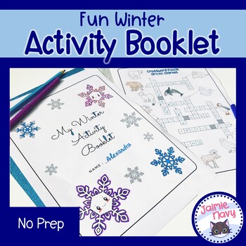 Preview of Fun No-Prep Winter-themed Activity Booklet - Early Finishers