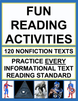 Preview of Fun Nonfiction Reading Activities! Sports, Super Hero, Urban Legend & Conspiracy