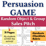 Fun Persuasion Activity - Rhetoric & Persuasive Writing fo