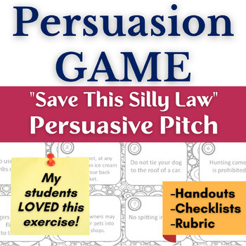 Preview of Fun Persuasion Activity Using Rhetorical Appeals & Rhetorical Devices