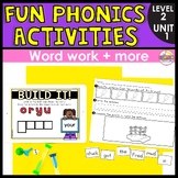 Fun Phonics Activities for Unit 1 - Exit Tickets, Trick Wo
