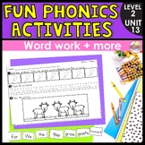 Fun Phonics Activities for Unit 13 - Exit Tickets, Trick W