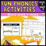 Fun Phonics Activities for Unit 3 - Exit Tickets, Trick Wo