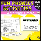 Fun Phonics Activities for Unit 5 - Exit Tickets, Trick Wo