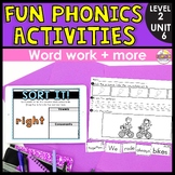 Fun Phonics Activities for Unit 6 - Exit Tickets, Trick Wo