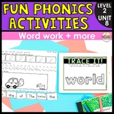 Fun Phonics Activities for Unit 8 - Exit Tickets, Trick Wo
