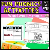 Fun Phonics Activities for Unit 9 - Exit Tickets, Trick Wo