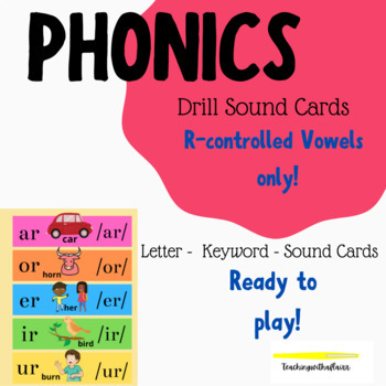 Preview of Fun Phonics Drill Sound Cards R-Controlled Vowels Google Slides