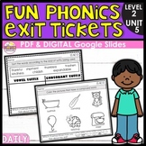 Fun Phonics Exit Tickets - Level 2 Unit 5 - Printable and 