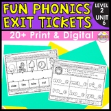 Level 2 Unit 6 Exit Tickets - vce Words Phonics Formative 