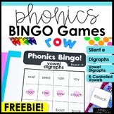 FREE Fun Phonics Games Bingo for Silent e Digraphs Vowel T