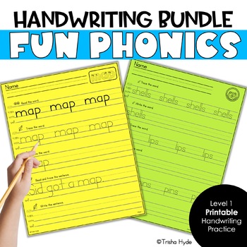 Preview of Fun Phonics | Handwriting | Decodable Level 1  Bundle