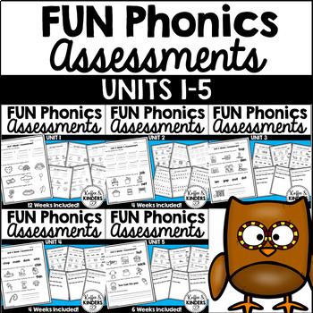 Preview of Fun Phonics Kindergarten Assessments Units 1-5