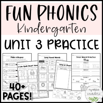 Preview of Fun Phonics | Kindergarten | Unit 3 Practice