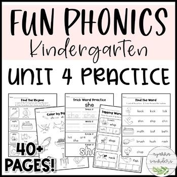 Preview of Fun Phonics | Kindergarten | Unit 4 Practice