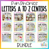 Fun Phonics Letters A to Z Center Activities | Bundle